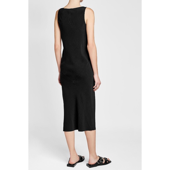 NWT Rick Owens Kinga Black Midi Dress - Size 42 - Picture 4 of 8